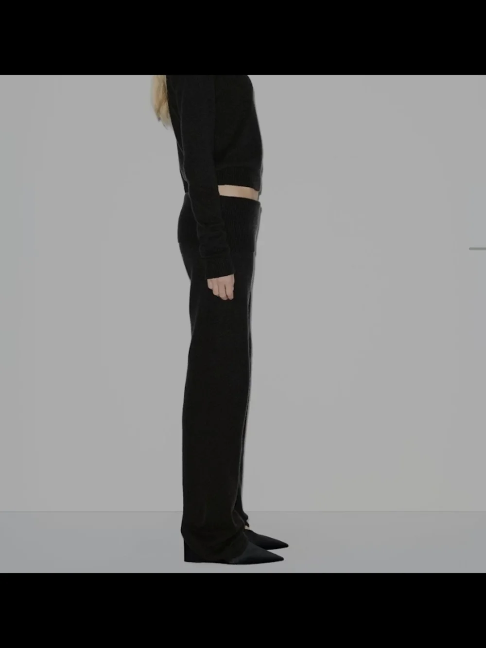 Skims Wool Cashmere Foldover Pant - Picture 2 of 8